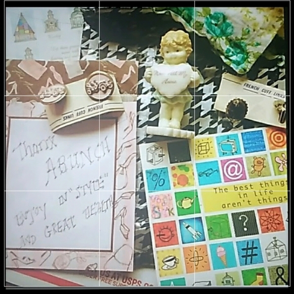 COOKIE ART SHORTBREAD PAN CLAY Hearts & Flowers NIB BROWN BAG - Picture 4 of 16